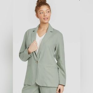 A New Day Sage Green Womens Blazer